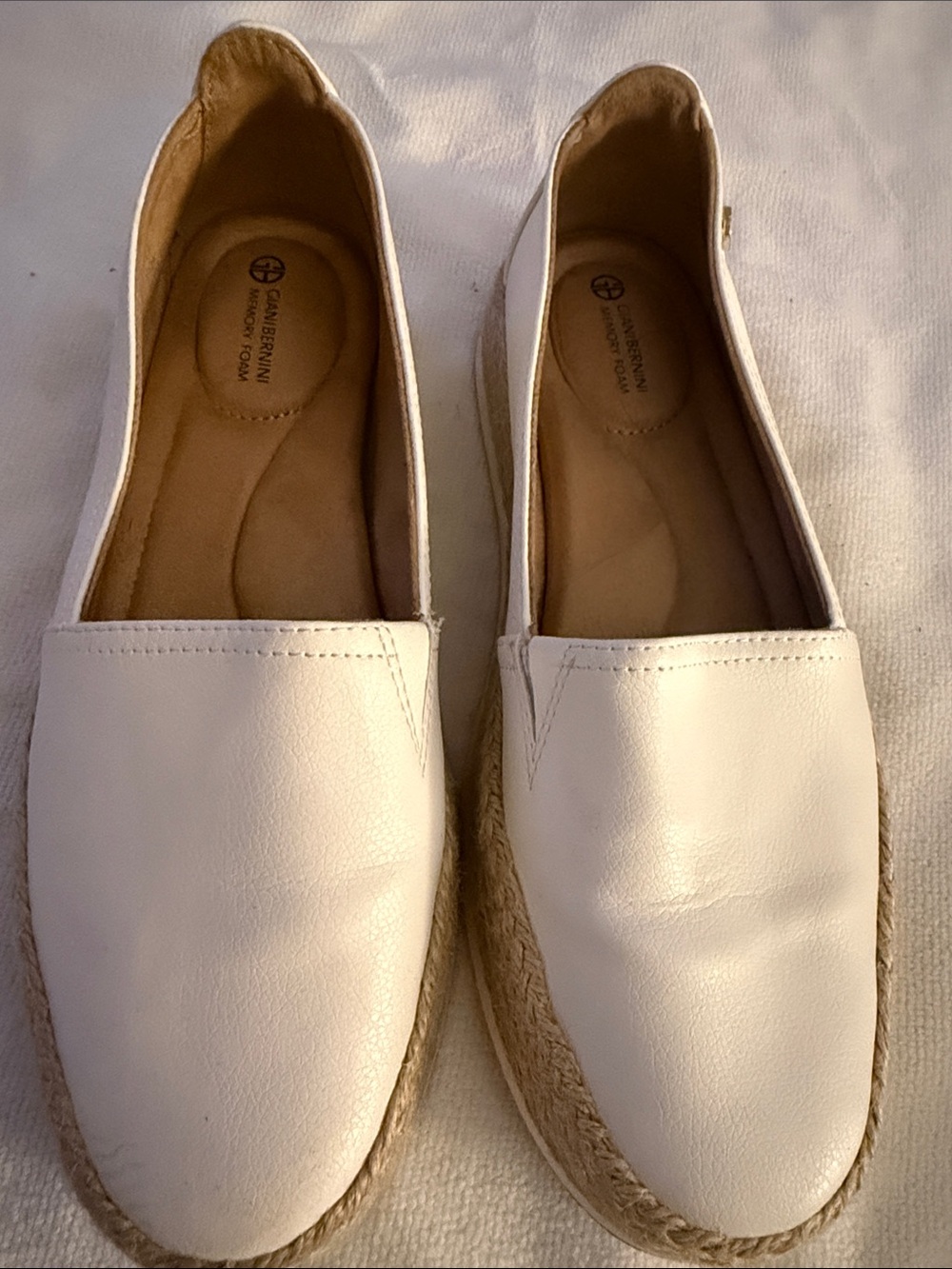 Giani Bernini Cream Espadrille Slip-On Flats